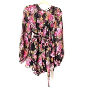 Keepsake the Label Floral Chiffon Romper from Revolve